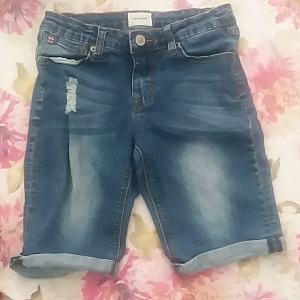 Hudson Girl's Distress Bermuda Shorts